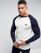 Ellesse Knitted Raglan Sweater With Small Logo - Beige