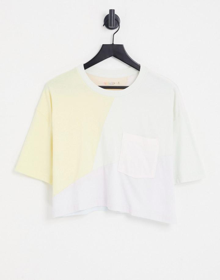 Abercrombie & Fitch Pride Capsule Cropped Color Block T-shirt In Multi