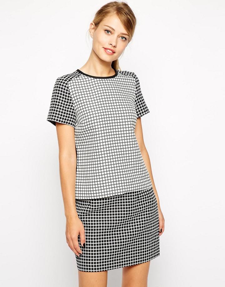 Oasis Geo Jaquard Co-ord Top - Multi