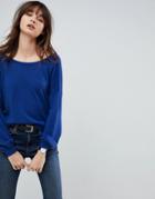 Asos Sweater With V Back Detail - Blue
