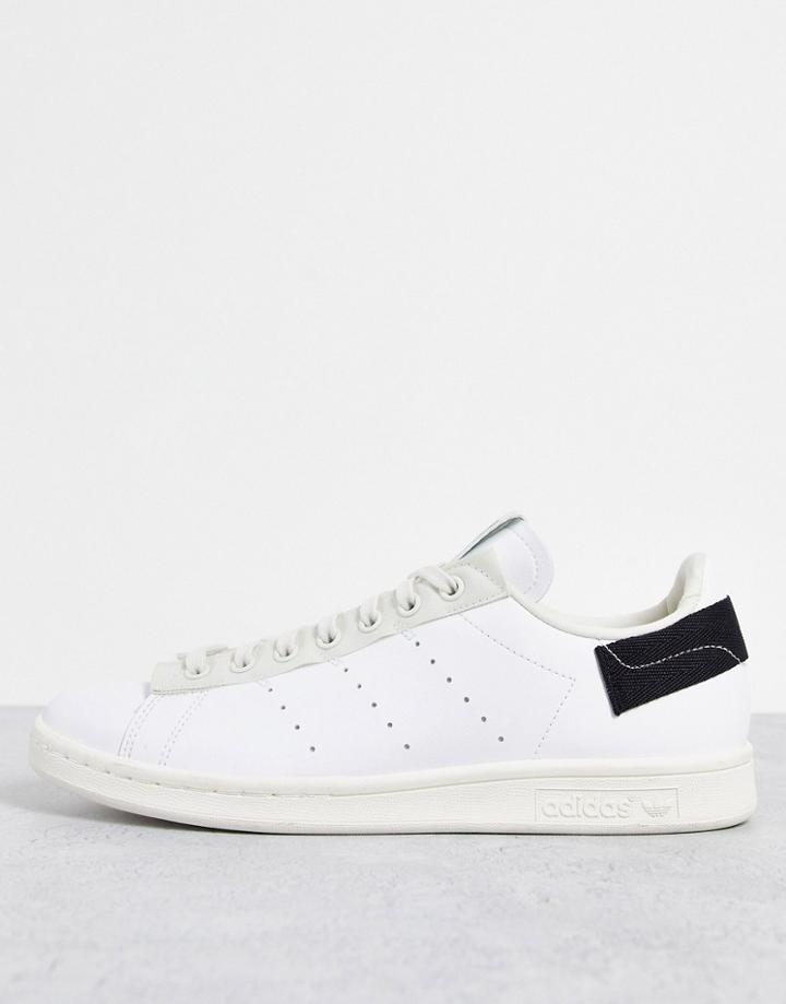 Adidas Originals Parley Stan Smith Sneakers In White With Black Heel Detail