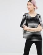 Ganni Old Sprice Striped Classic T-shirt - Black