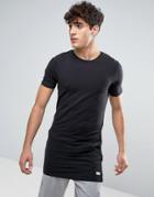 Only & Sons Muscle Fit Longline T-shirt - Black