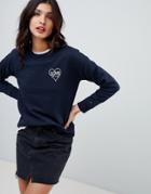Tommy Hilfiger Tommy X Love Sweatshirt With Love Heart Embroidery - Navy