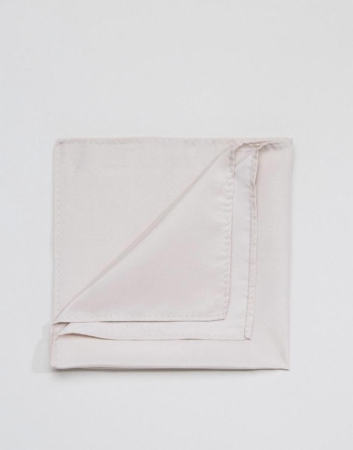 Asos Pocket Square In Light Gray - Gray