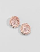 Asos Design Occcasion Flower Stud Earrings - Pink