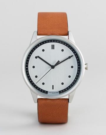 Hypergrand Classic Honey Leather Strap Watch - Multi