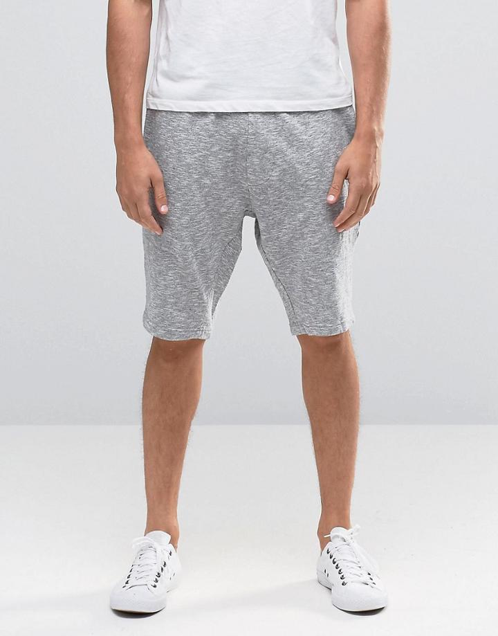 Kubban Raw Edge Jersey Shorts - Gray