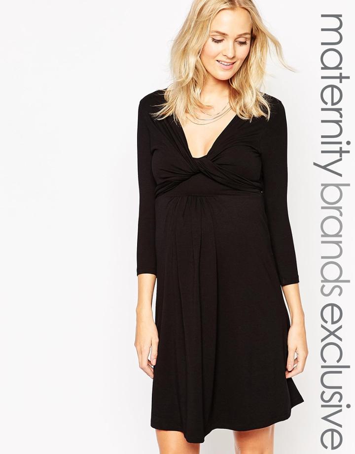 Isabella Oliver Wrap Front Dress - Black