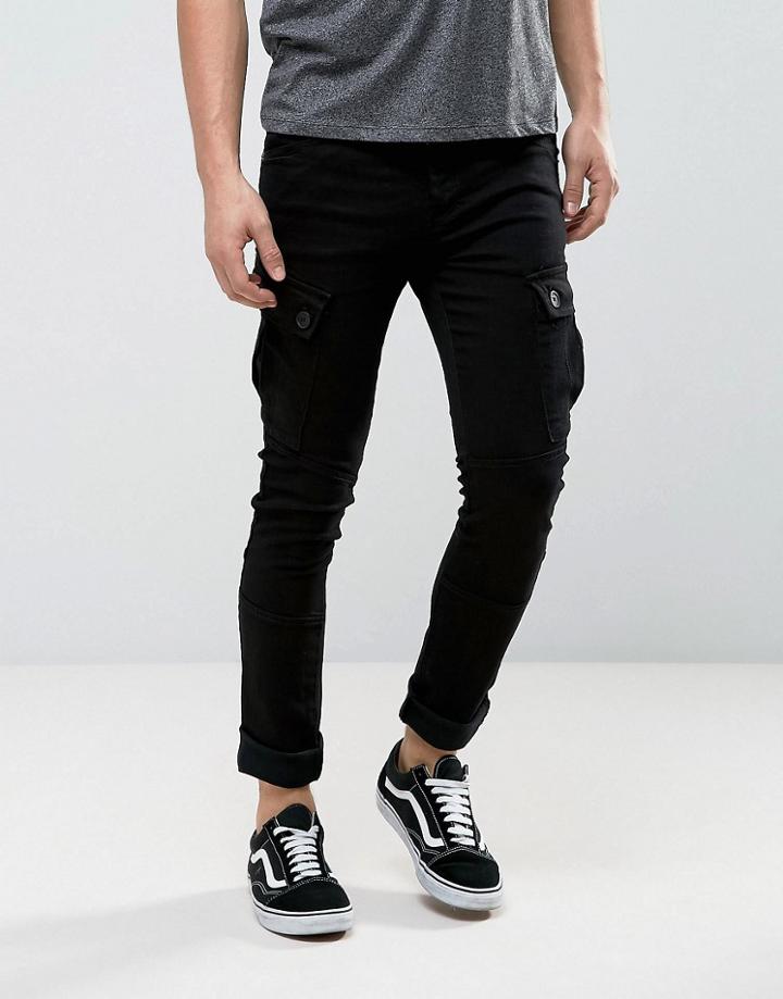Loyalty And Faith Eldon Skinny Cargo Jeans - Black