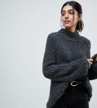 Vero Moda Tall High Neck Oversized Sweater - Gray