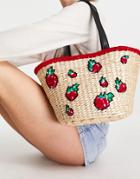 Becks Ndergaard Raspberry Tote Bag In Natural-neutral