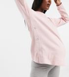 Asos Design Maternity Nursing Sweatshirt With Snap Side In Pink