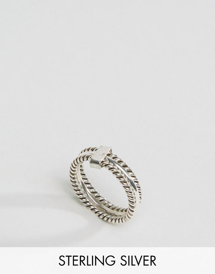 Kingsley Ryan Sterling Silver Three Band Ring - Silver