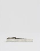 Simon Carter Textured Tie Bar In Silver - Silver