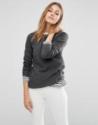 People Tree Organic Cotton Relaxed Crew Neck Sweatshirt - Gray