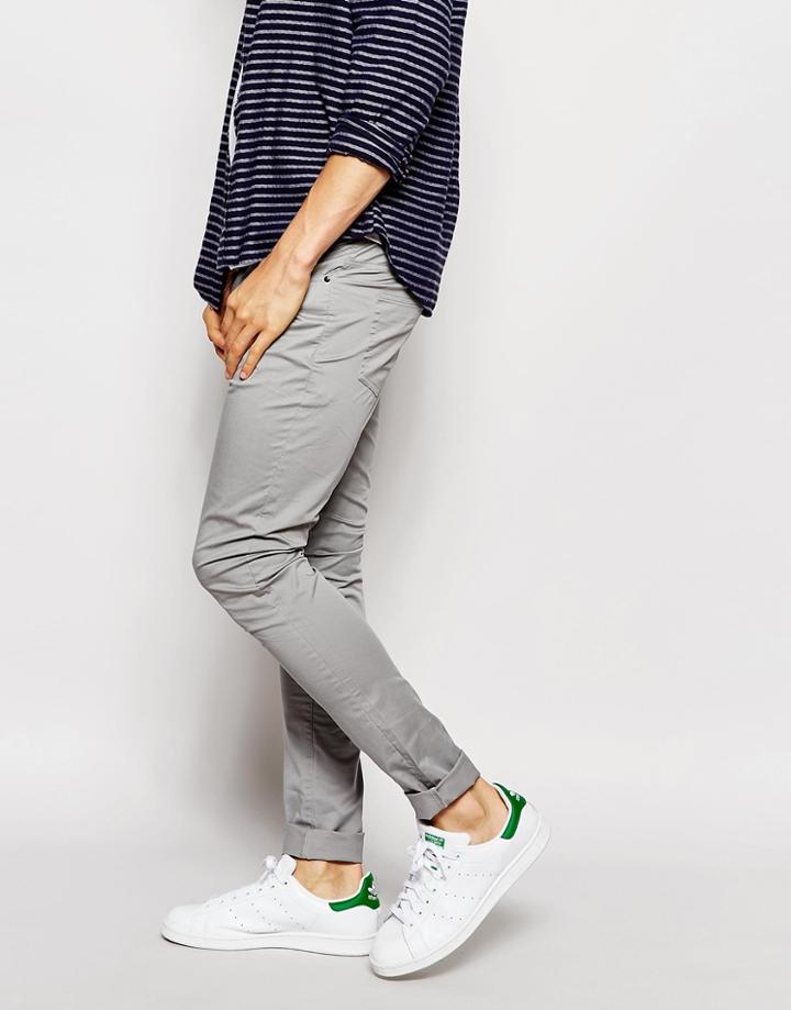 Asos Extreme Super Skinny Pants In Light Gray - Warm Gray