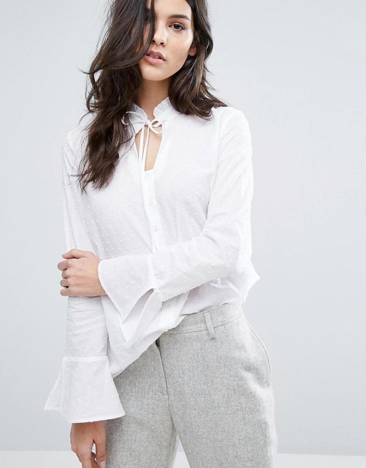 Y.a.s Lace Detail Shirt - White
