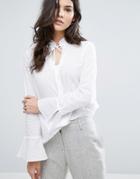 Y.a.s Lace Detail Shirt - White