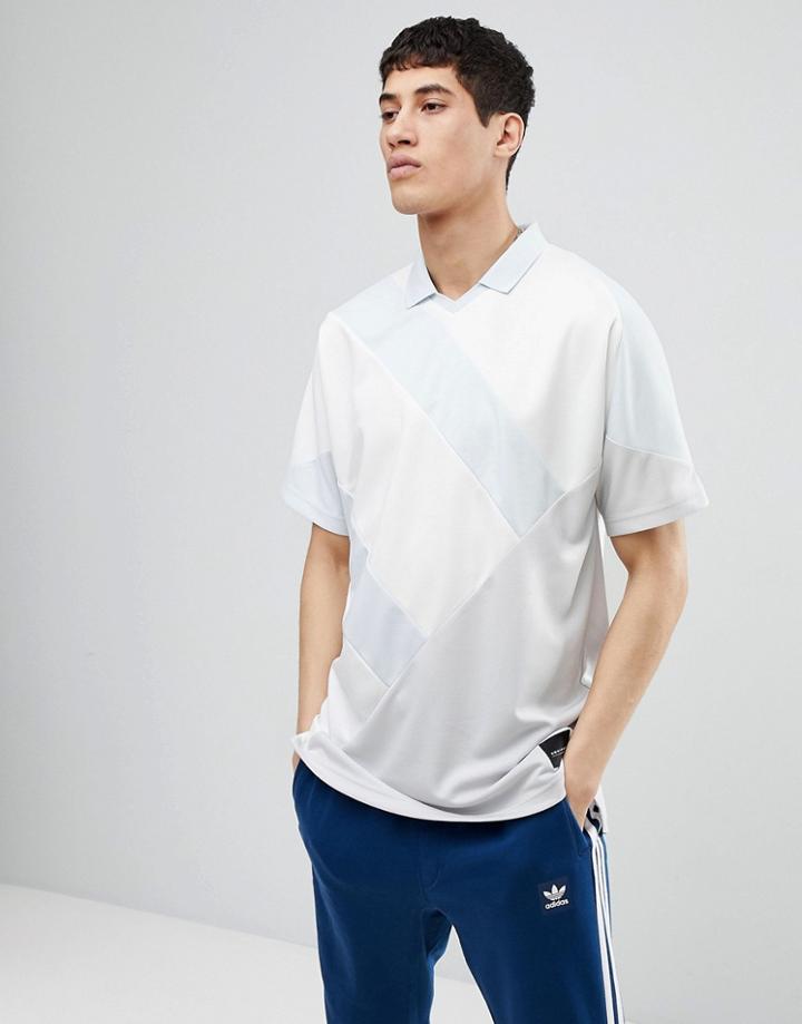 Adidas Originals Eqt 18 Polo Shirt In Gray Cd6847 - Gray