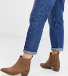 Simply Be Wide Fit Judy Western Boots In Tan