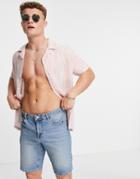 Topman Pink Painted Stripe Shirt