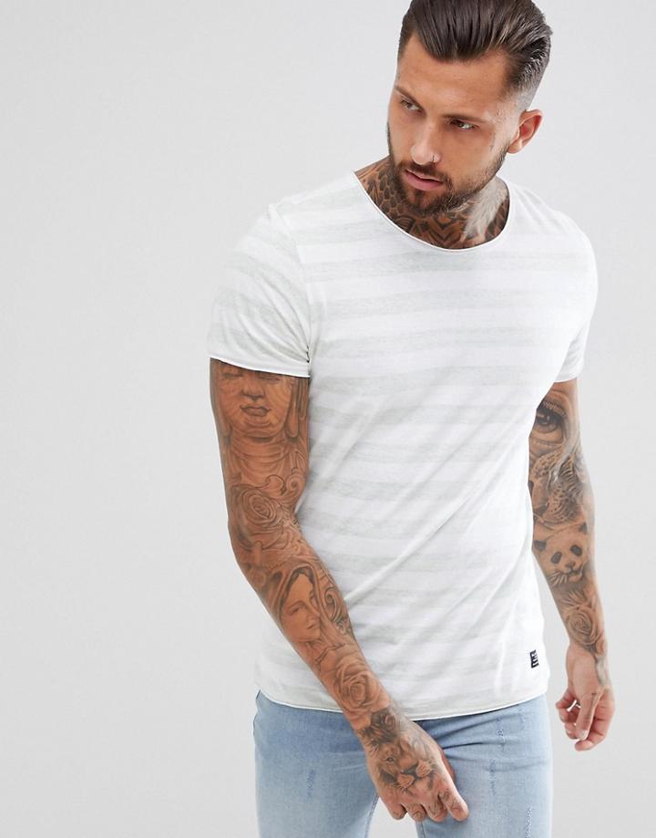 Blend Reverse Stripe T-shirt - Gray