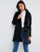 Asos Jacket With Batwing Sleeve And Swing Shape - Black