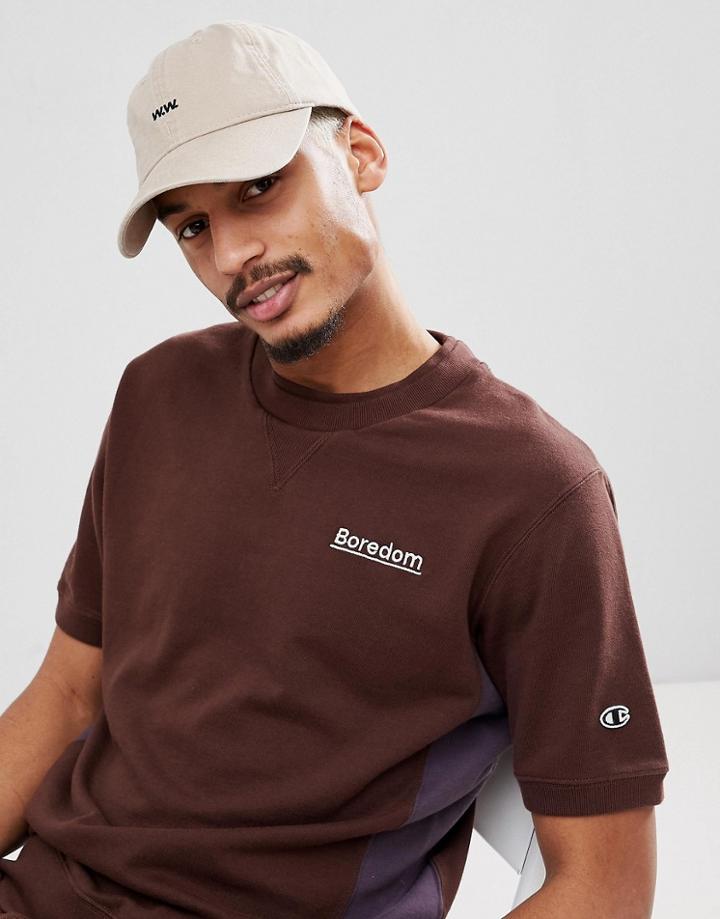Wood Wood Baseball Cap With Small Logo In Sand - Beige