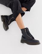 Dr Martens 1460 Soapstone Leather Ankle Boots In Black - Black