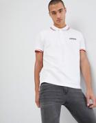 Lambretta Tipped Polo Shirt - White