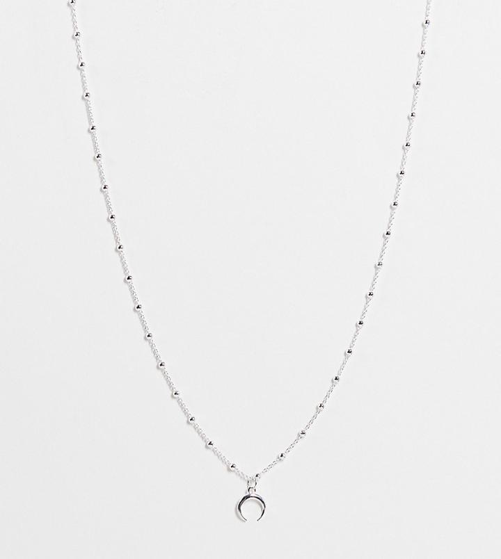 Kingsley Ryan Horn Necklace In Sterling Silver