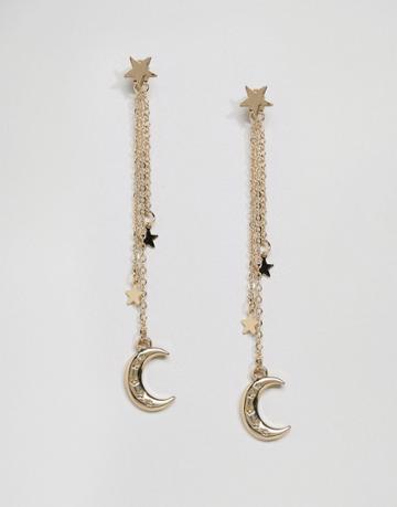 Johnny Loves Rosie Star & Moon Statement Earrings - Gold