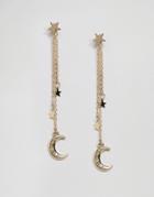 Johnny Loves Rosie Star & Moon Statement Earrings - Gold