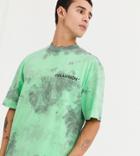 Collusion T-shirt In Tie Dye-green