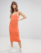 Asos Design Knit Cami Dress - Orange