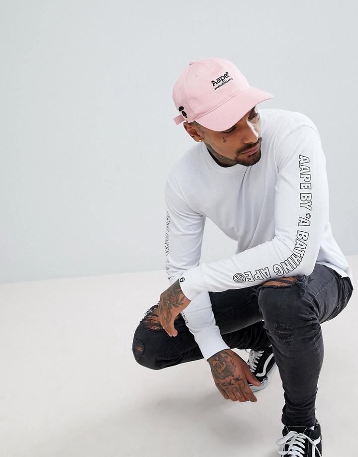 Aape By A Bathing Ape Baseball Cap With Logo - Pink