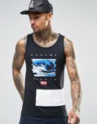 Hero's Heroine Vest With Multi Print - Black