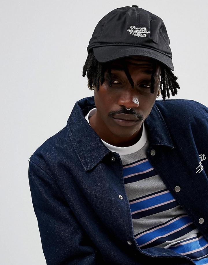Element Flunky Logo Cap In Black - Black