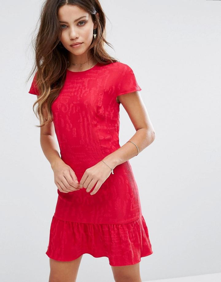 Ba & Sh Bodycon Raspberry Dress - Pink
