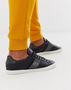 Lacoste Fairlead Sneakers In Black Leather
