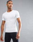 Spanx Performance T-shirt Zoned Hard Core In White - White