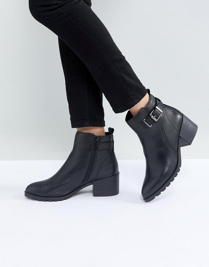 Aldo Etelawien Casual Leather Boot With Faux Fur Lining - Black