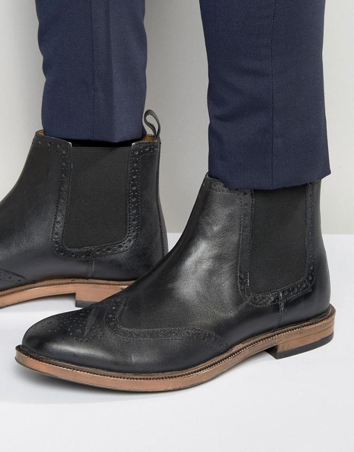 Kg By Kurt Geiger Chelsea Brogue Boots - Black