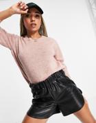 Na-kd Round Neck Sweater In Pink-grey