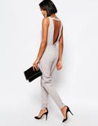 Y.a.s Diana Jumpsuit With Cut Out Back - Brushed Nickle