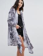 Religion Print Blaze Cardigan - Purple