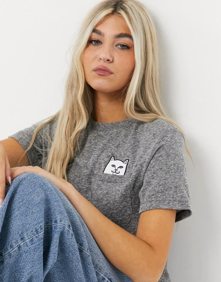 Ripndip Lord Nermal Pocket T-shirt In Gray-grey