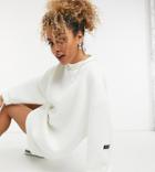 Collusion Seam Detail Oversized Sweatshirt Dress In Off-white