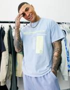 Topman Oversized T-shirt With Regiment Print In Blue-blues